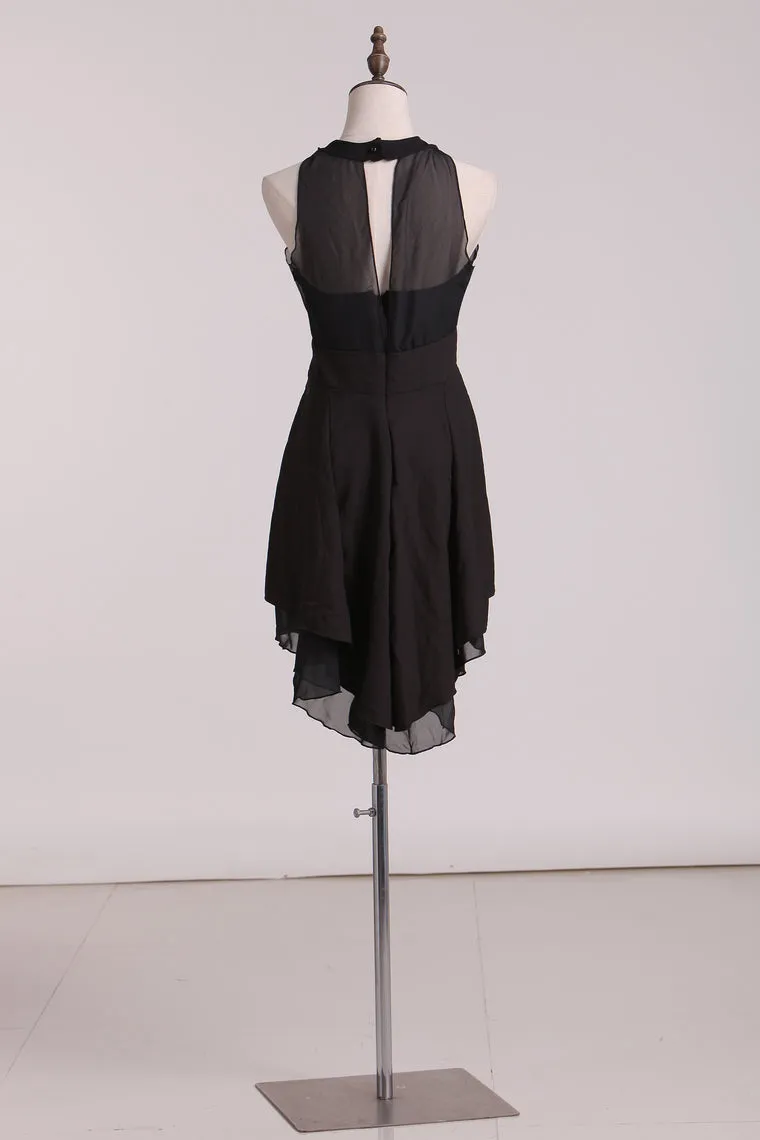 2024 Scoop Homecoming Dresses A Line Chiffon Short/Mini