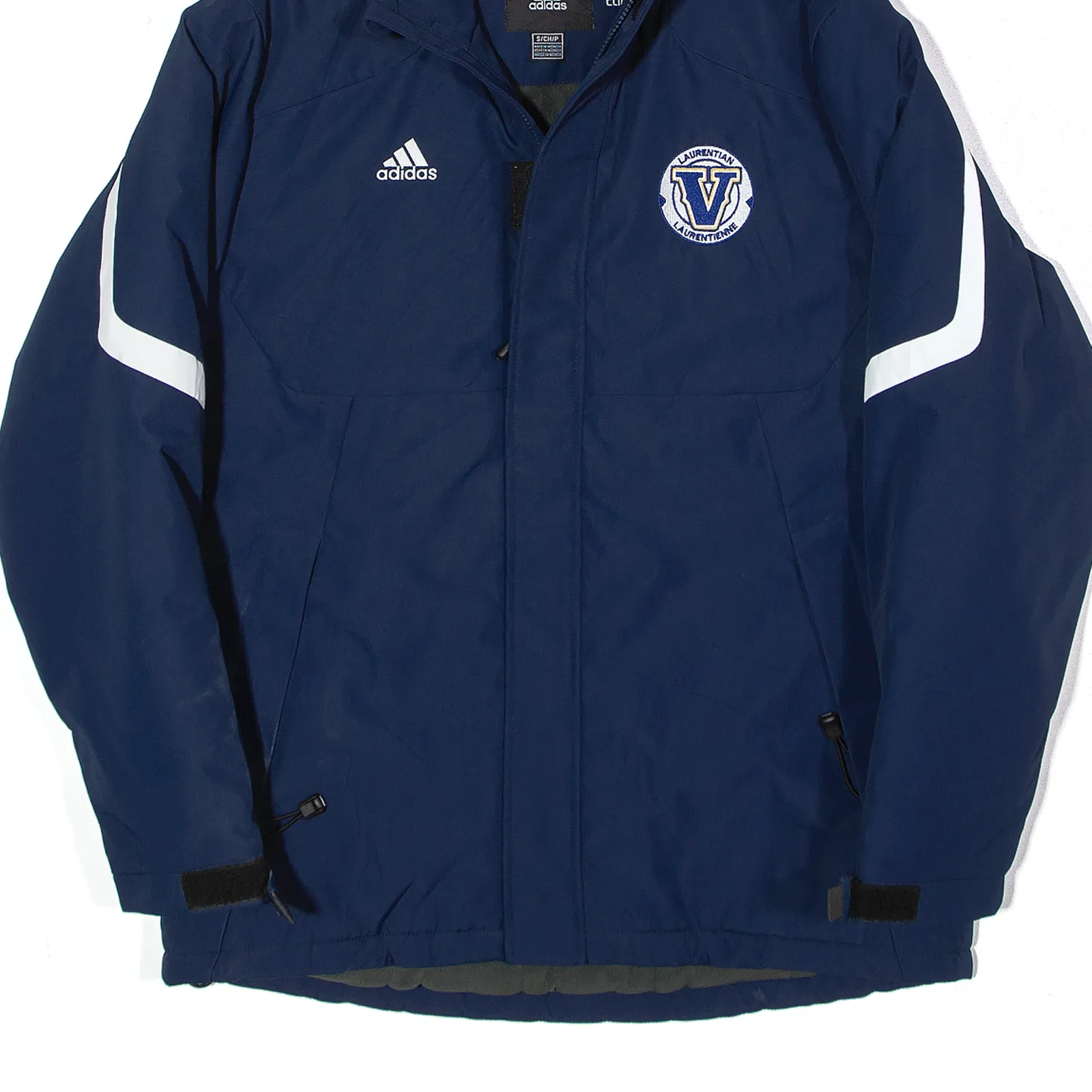 ADIDAS Laurentian Voyageurs Fleece Lined Insulated Coat Blue Hooded Mens S