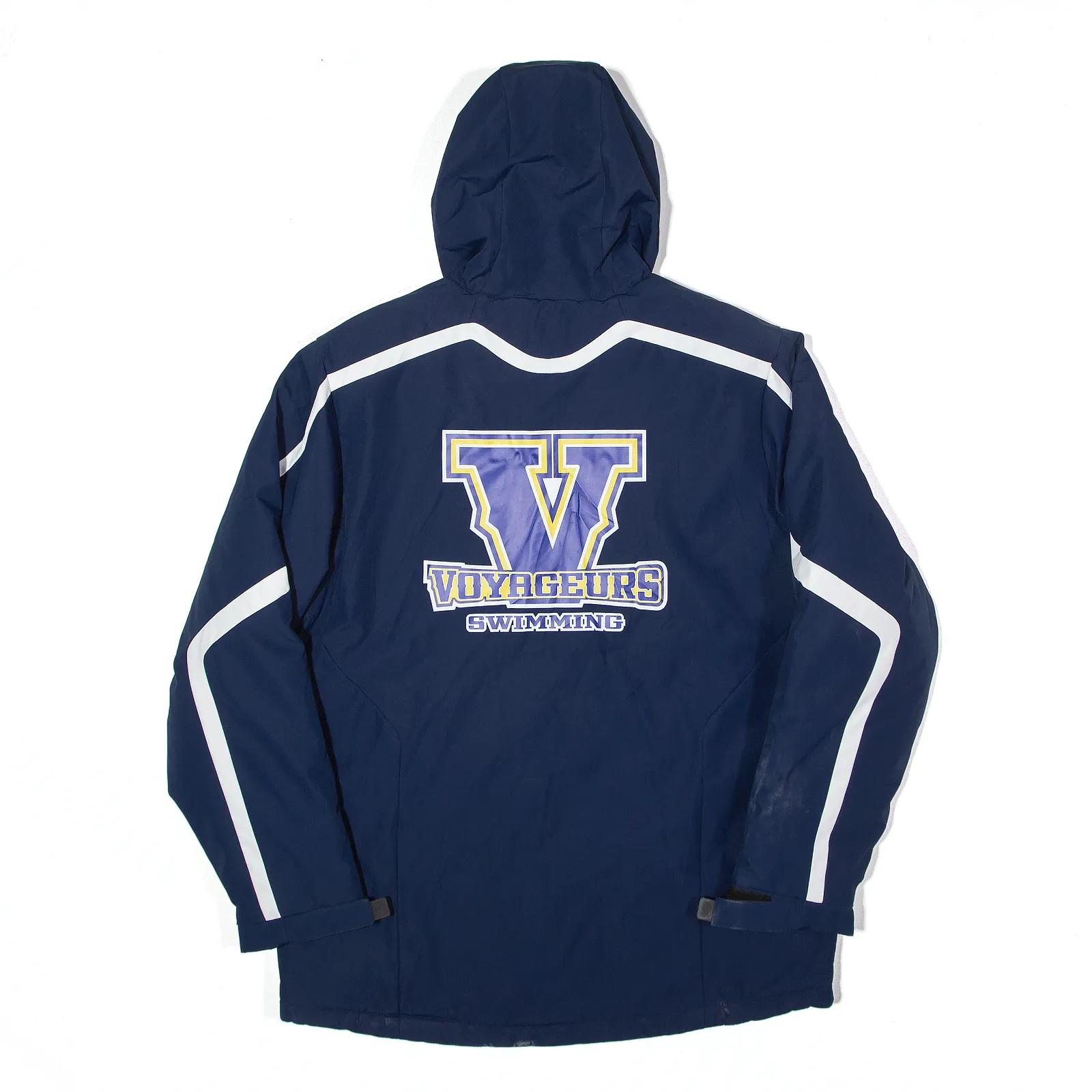 ADIDAS Laurentian Voyageurs Fleece Lined Insulated Coat Blue Hooded Mens S