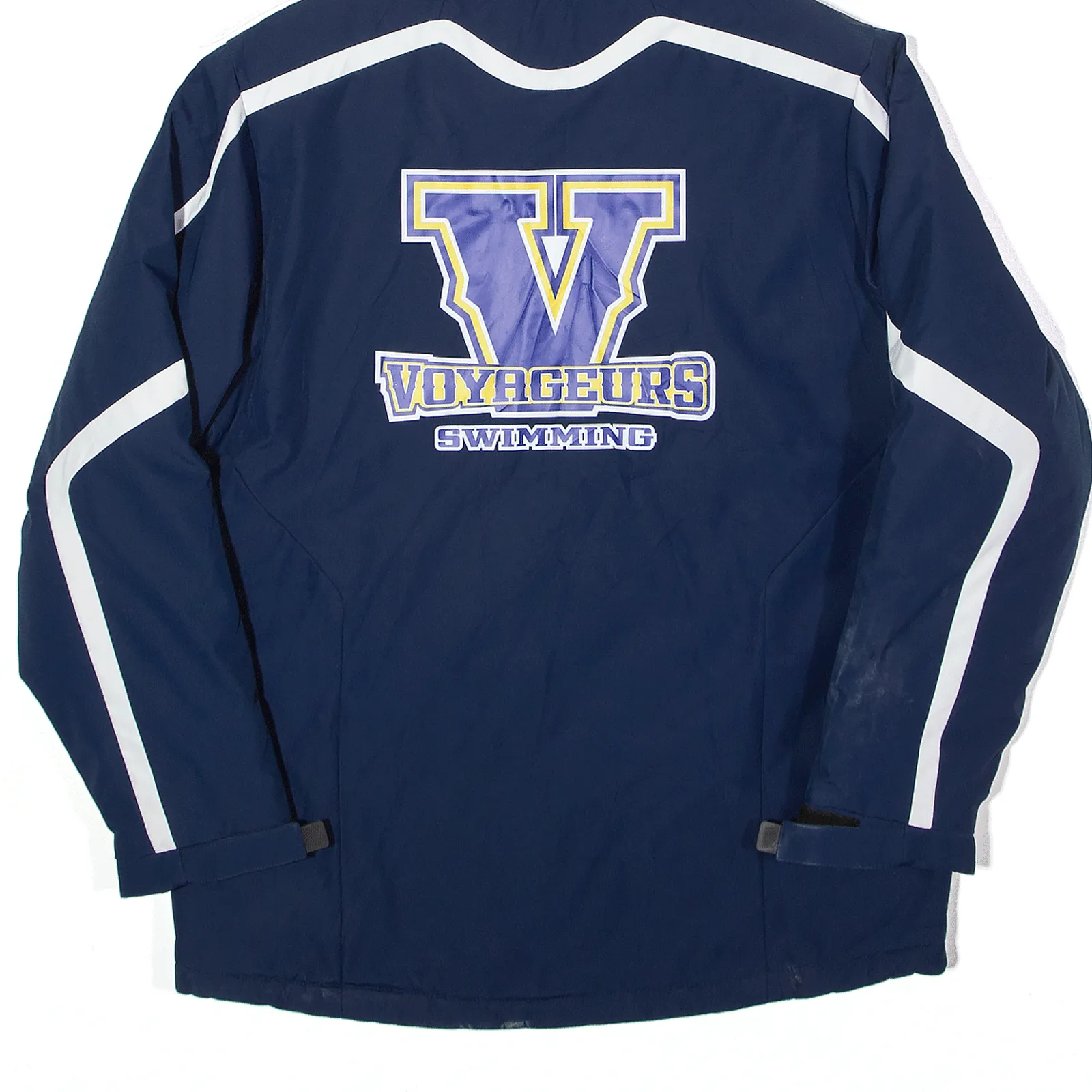 ADIDAS Laurentian Voyageurs Fleece Lined Insulated Coat Blue Hooded Mens S
