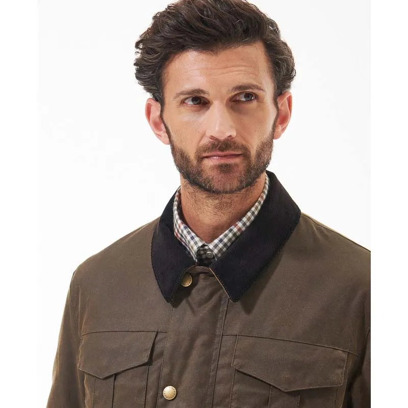Barbour Spen Mens Wax Jacket - Brown