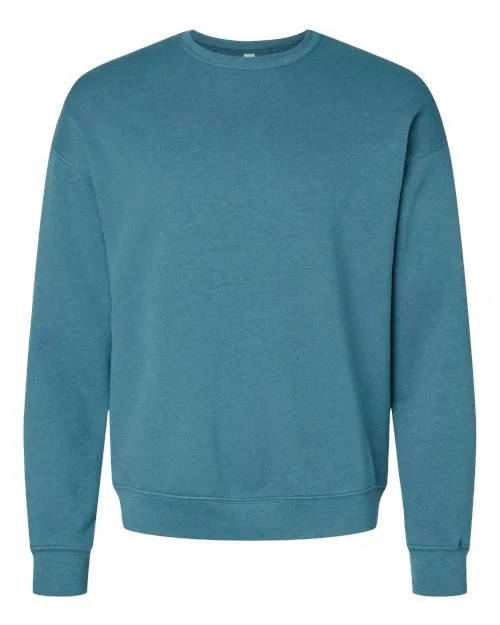 BELLA   CANVAS Sponge Fleece Drop Shoulder Crewneck Sweatshirt 3945 Heather Deep Teal
