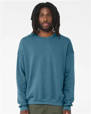 BELLA   CANVAS Sponge Fleece Drop Shoulder Crewneck Sweatshirt 3945 Heather Deep Teal