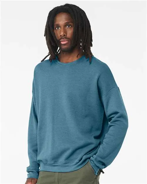 BELLA   CANVAS Sponge Fleece Drop Shoulder Crewneck Sweatshirt 3945 Heather Deep Teal