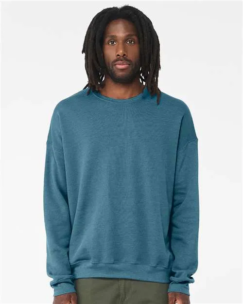 BELLA   CANVAS Sponge Fleece Drop Shoulder Crewneck Sweatshirt 3945 Heather Deep Teal