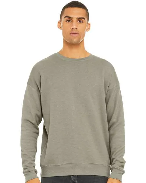 BELLA   CANVAS Sponge Fleece Drop Shoulder Crewneck Sweatshirt 3945 Heather Slate