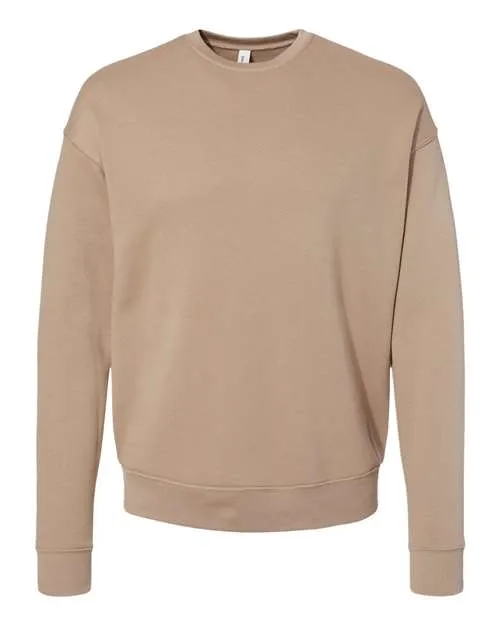 BELLA   CANVAS Sponge Fleece Drop Shoulder Crewneck Sweatshirt 3945 Tan