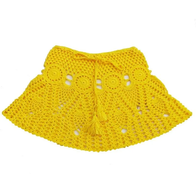 Boho Chi Crochet Mini Skirt
