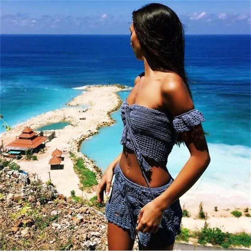 Boho Chi Crochet Mini Skirt