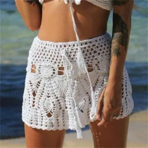 Boho Chi Crochet Mini Skirt