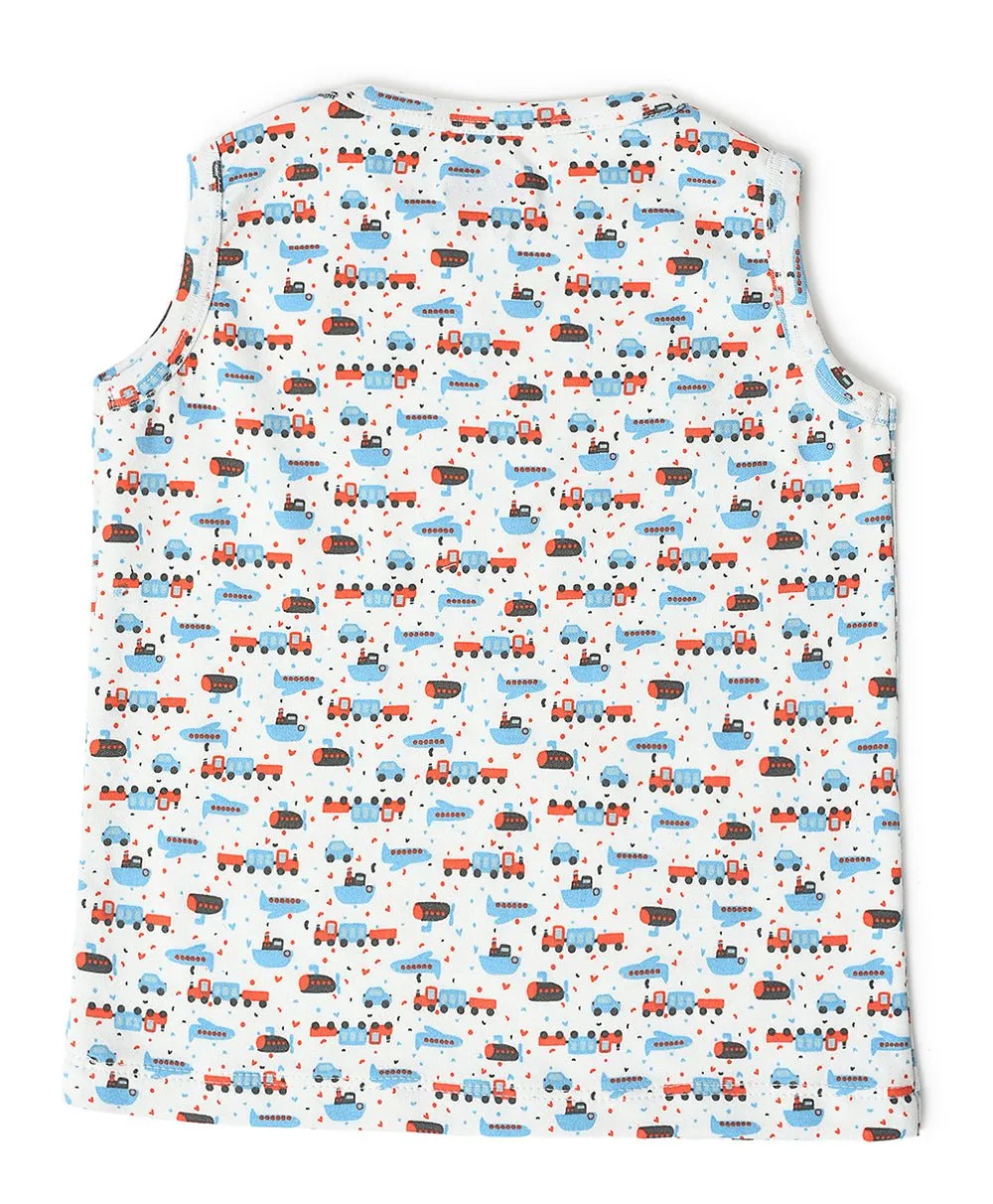 Buddy Kids Printed Vest- Pack of 3