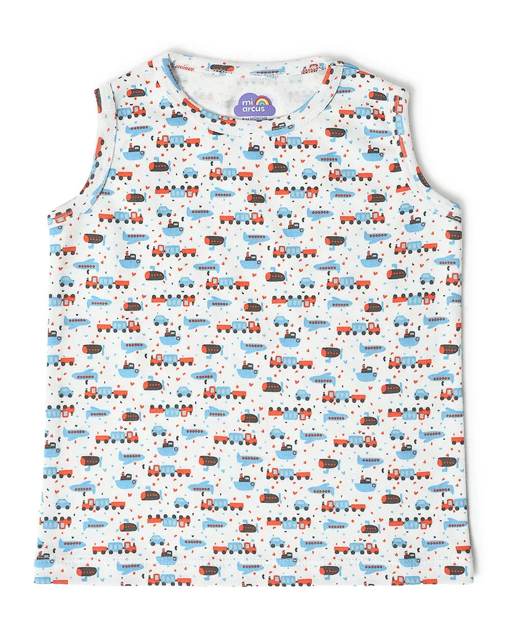 Buddy Kids Printed Vest- Pack of 3