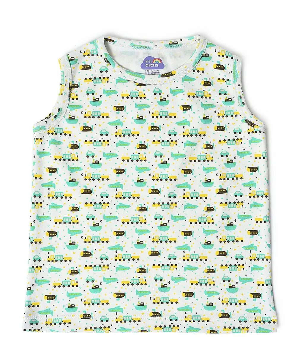 Buddy Kids Printed Vest- Pack of 3