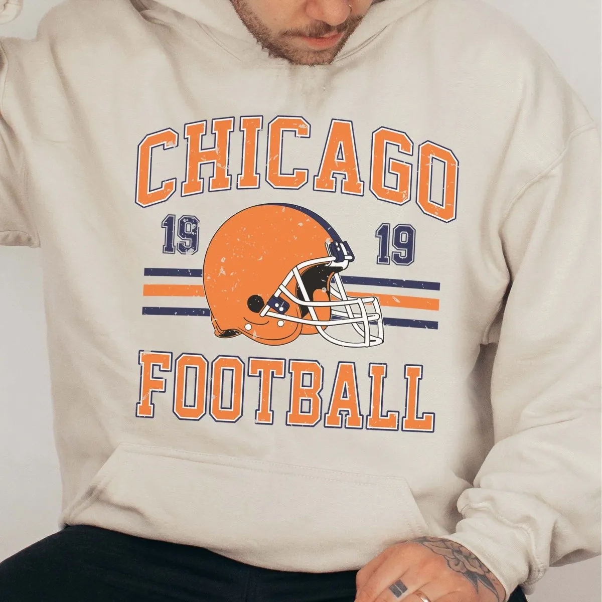 Chicago Football Wholesale Graphic Hoodie - Popular