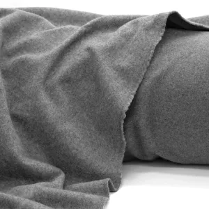 Deadstock Felted Wool Blend Coating - Grey Marle