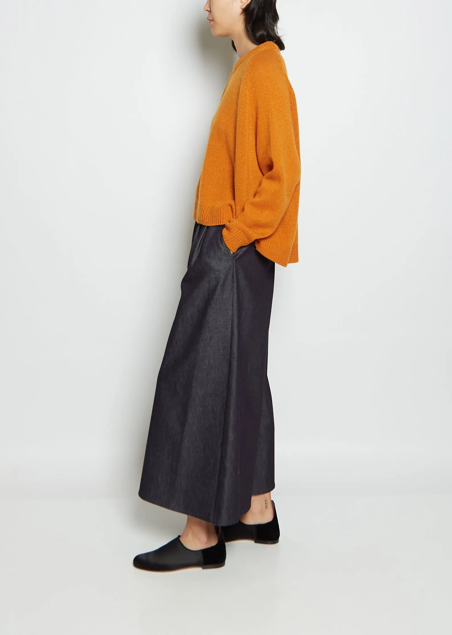 Deep Raglan Easy Sweater — Burnt Orange