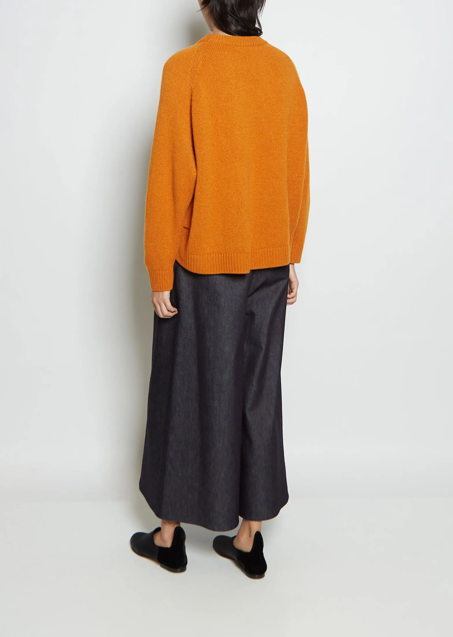Deep Raglan Easy Sweater — Burnt Orange
