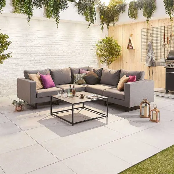 Fabric Upholstered Outdoor Furniture - Sofa Set - Edenia