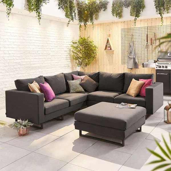 Fabric Upholstered Outdoor Furniture - Sofa Set - Edenia