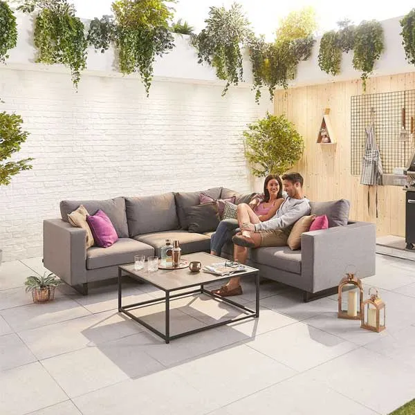 Fabric Upholstered Outdoor Furniture - Sofa Set - Edenia