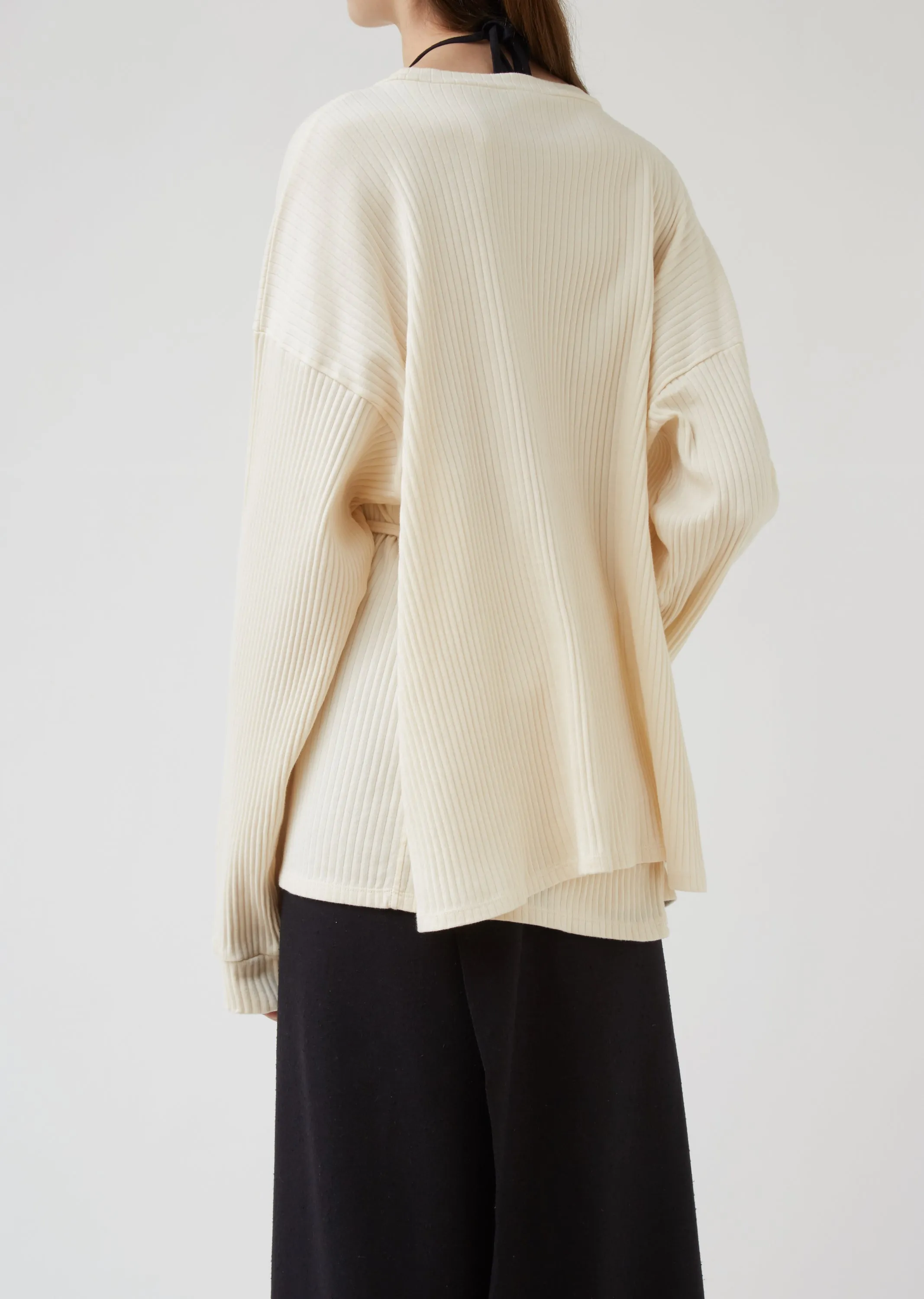 Fleece Rib Shaw Long Sleeve