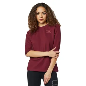 Fox Racing  Cranberry Womens Heater 3 4 Crew Sweater Soft Warm Cotton Fleece