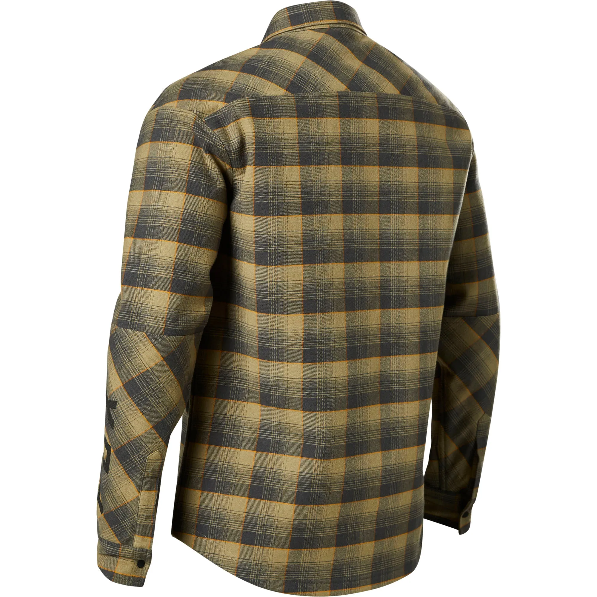 Fox Racing  Mens Defend Drive Windblock Flannel Button-Up Off-Road Bark Brown