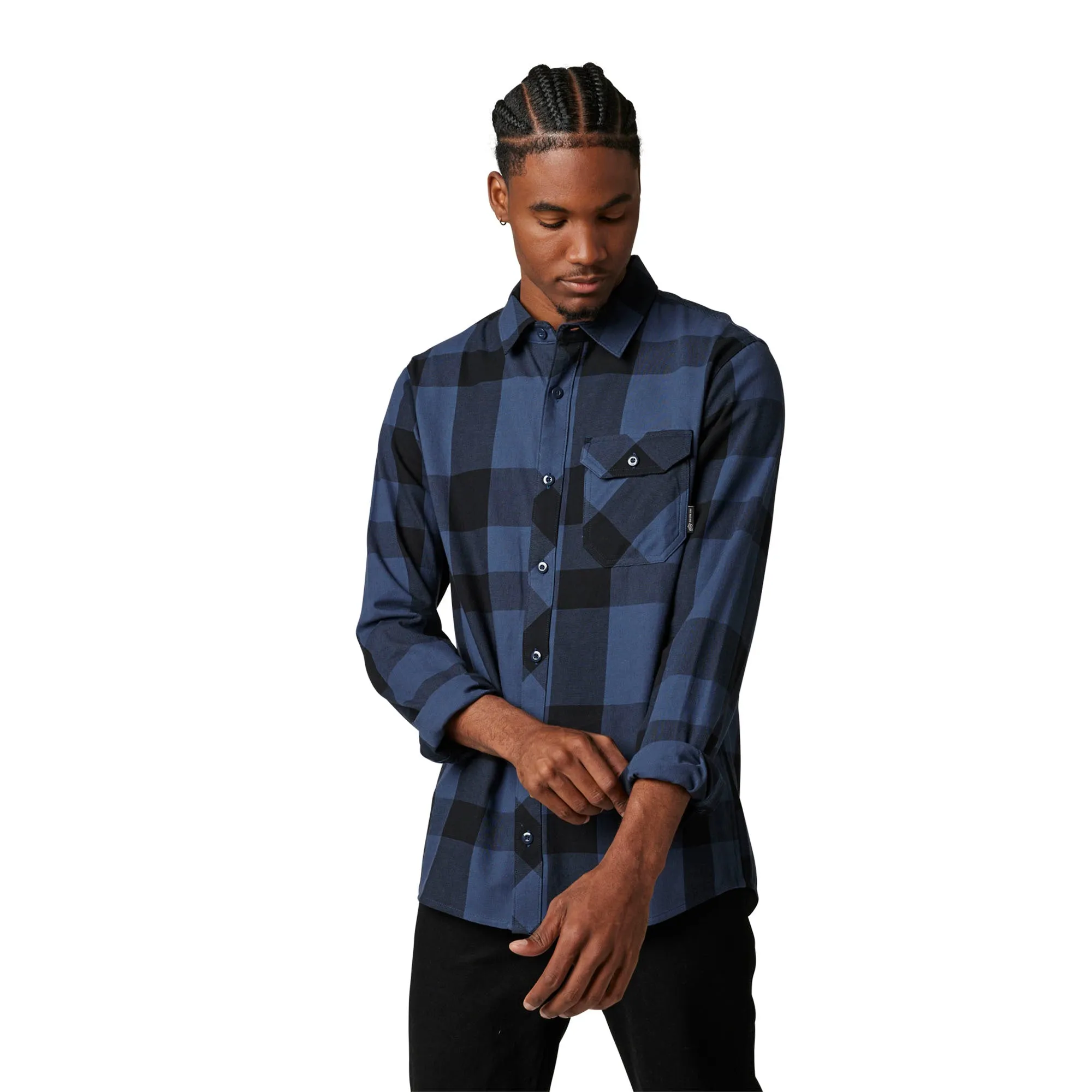 Fox Racing Voyd 2.0 Flannel Button-Up Deep Cobalt Blue