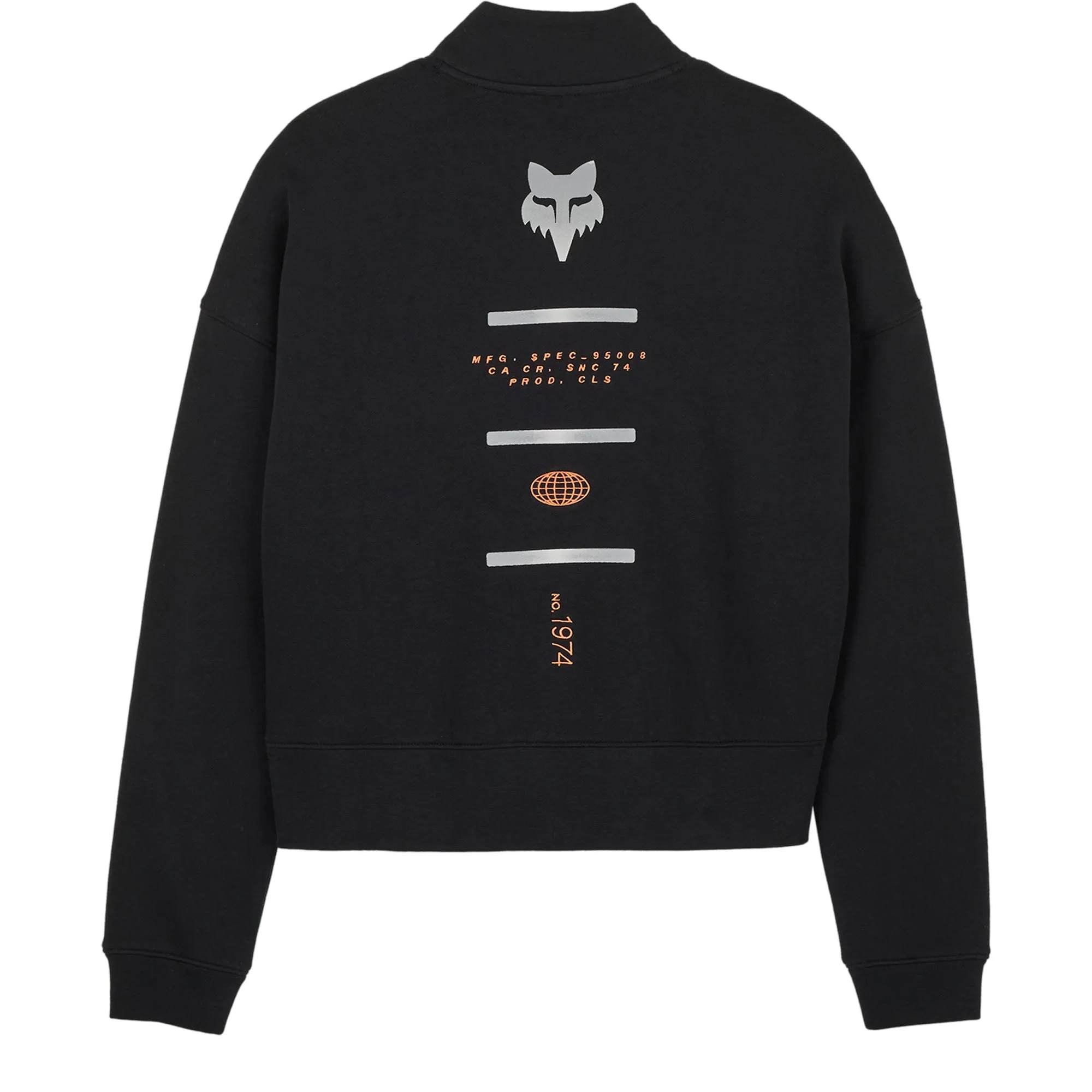 Fox Racing  Womens Magnetic Fleece Quarter Zip Pullover Sweater Comfortable Black