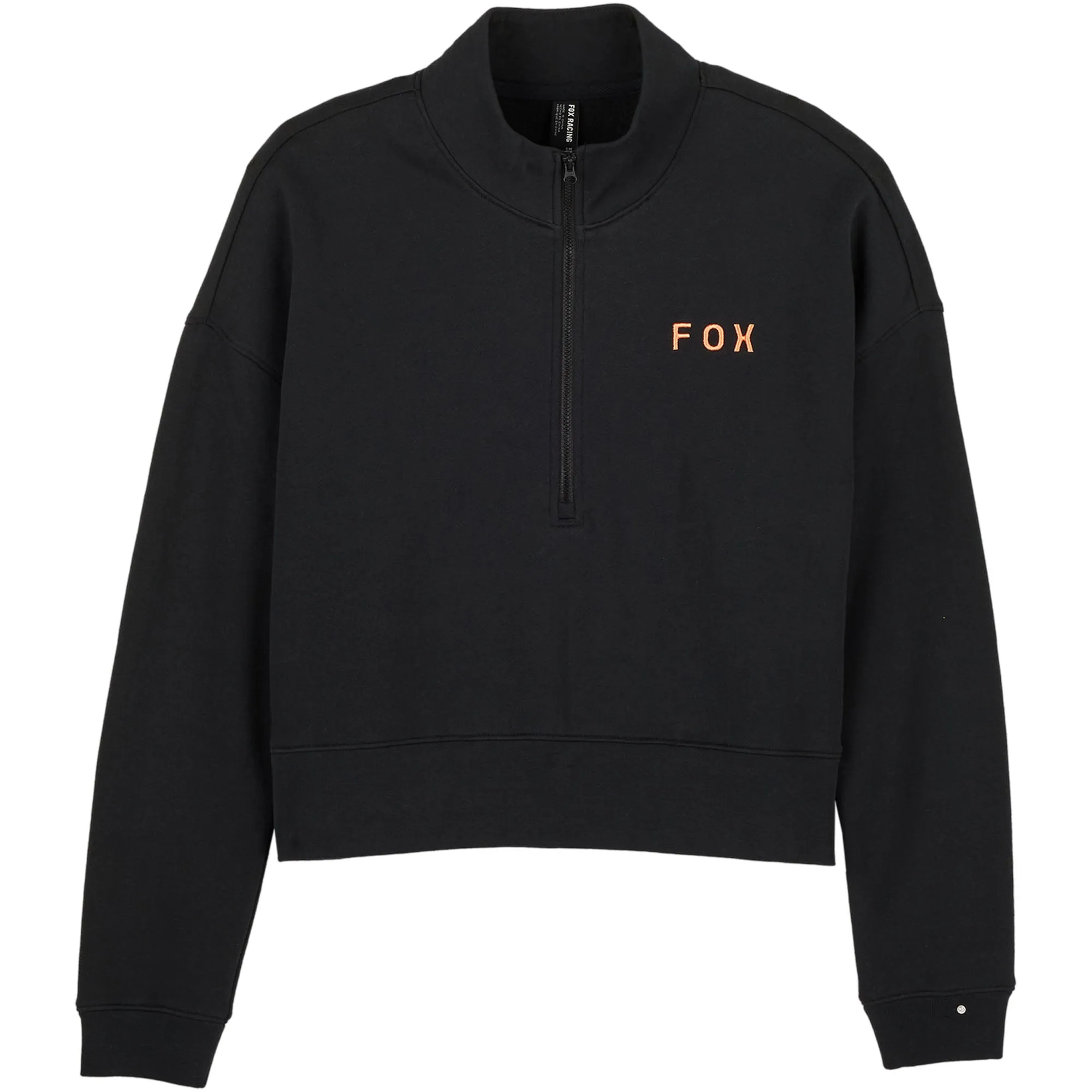 Fox Racing  Womens Magnetic Fleece Quarter Zip Pullover Sweater Comfortable Black