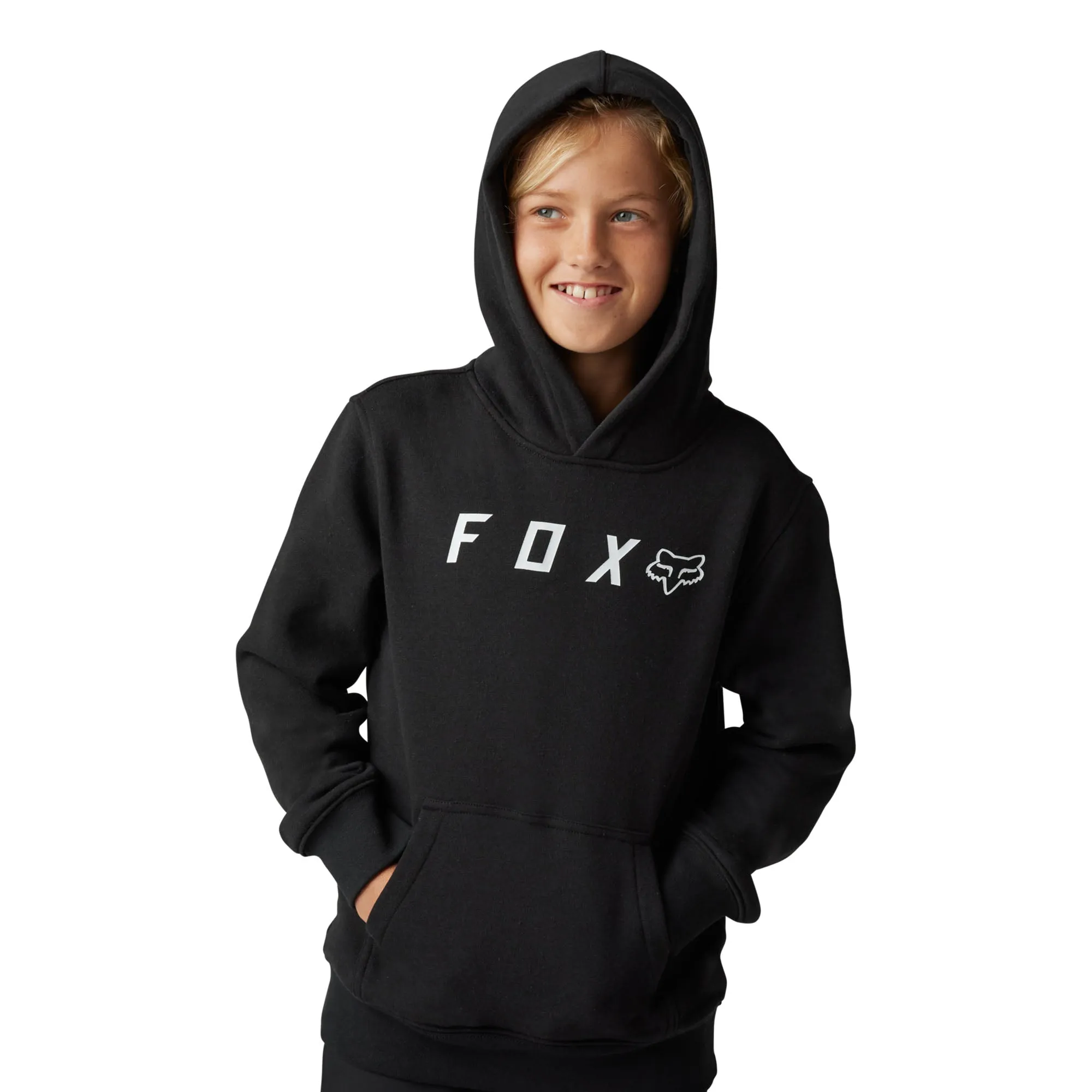 Fox Racing  Youth Absolute Pullover Fleece Hoodie Lightweight Comfortable Black