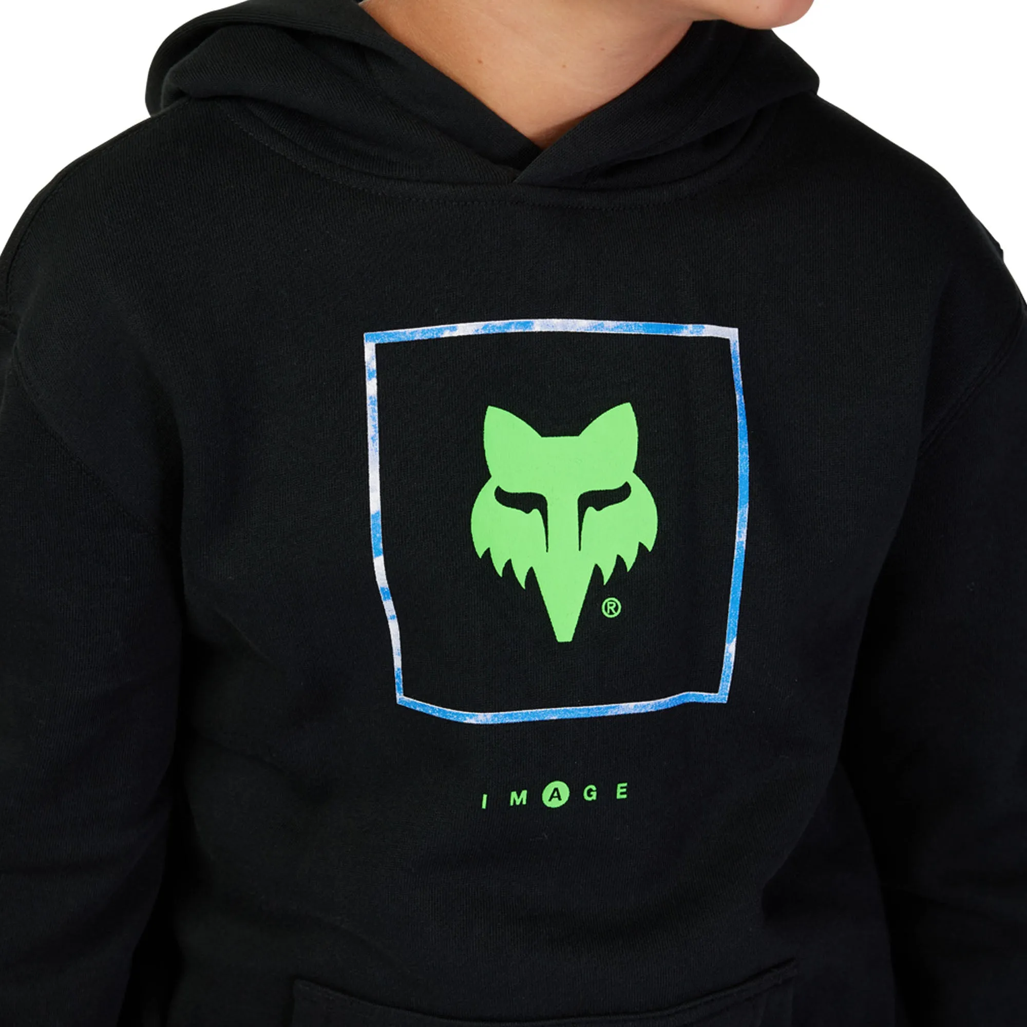 Fox Racing  Youth Atlas Fleece Pullover Hoodie Sweatshirt Lightweight Warm Black