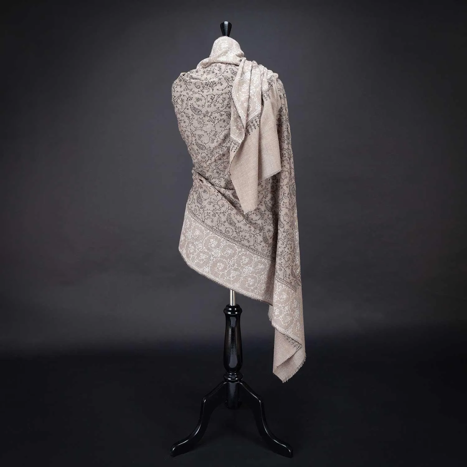 Hand Embroidered Cashmere Pashmina