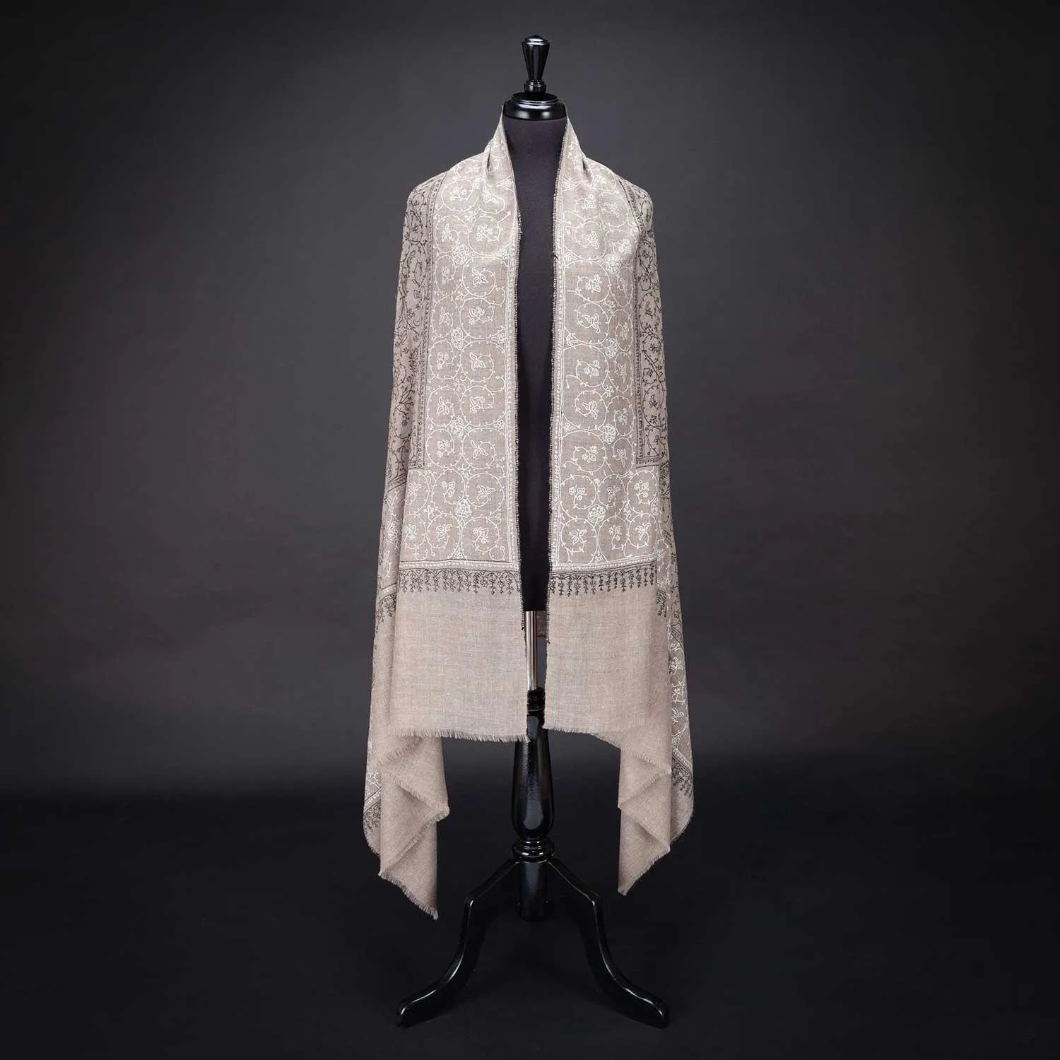 Hand Embroidered Cashmere Pashmina