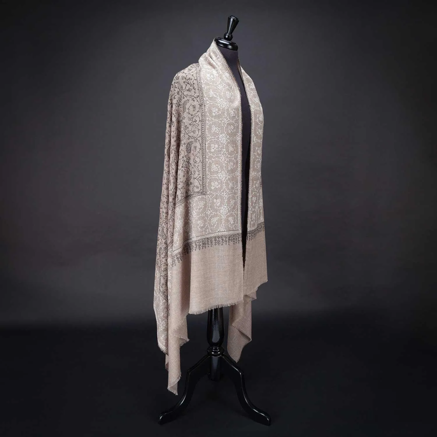 Hand Embroidered Cashmere Pashmina