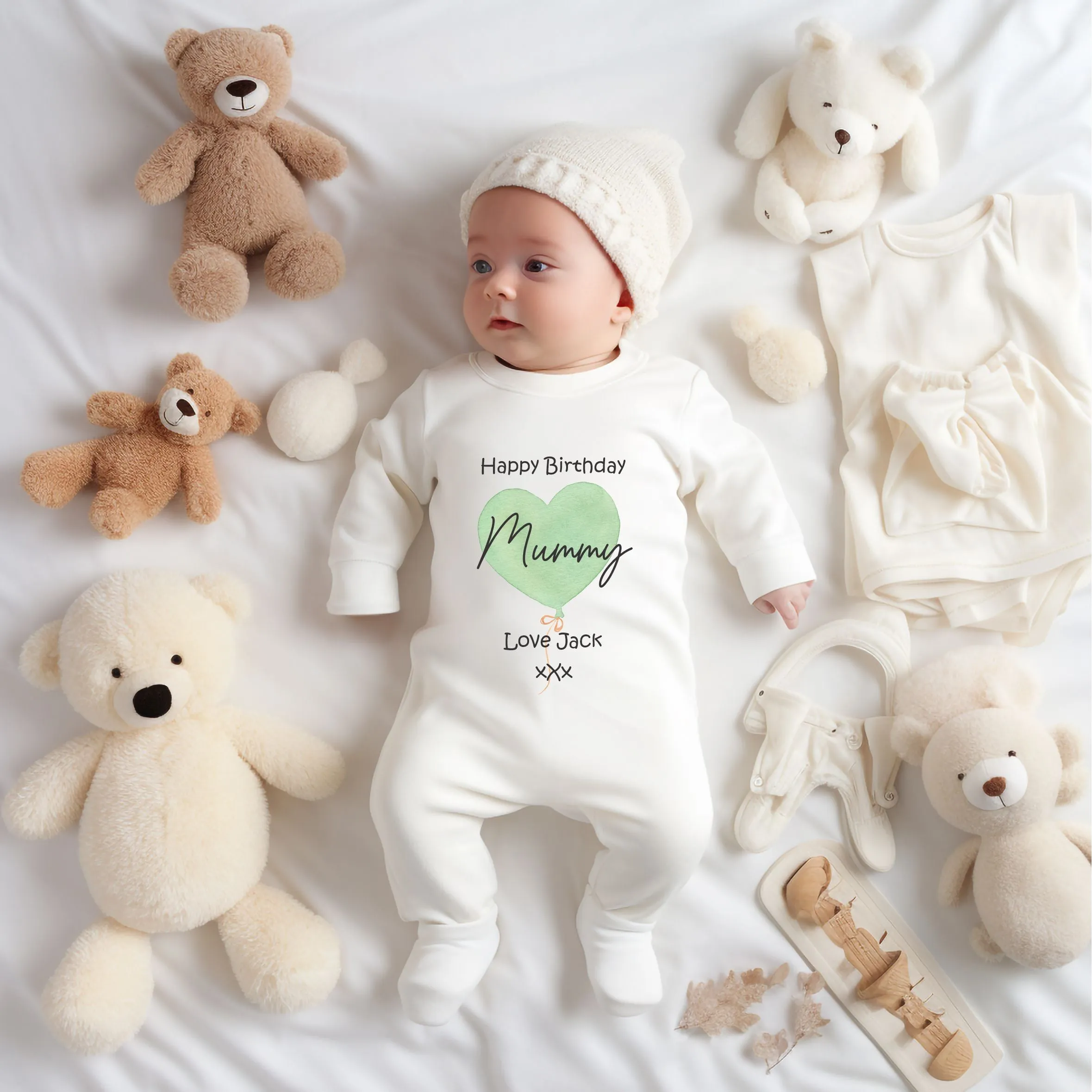Happy 30th Birthday MUMMY Baby Outfit (First Birthday 1st Birthday Mummy Mum Birthday l New Mum Gift | Love My Mum)