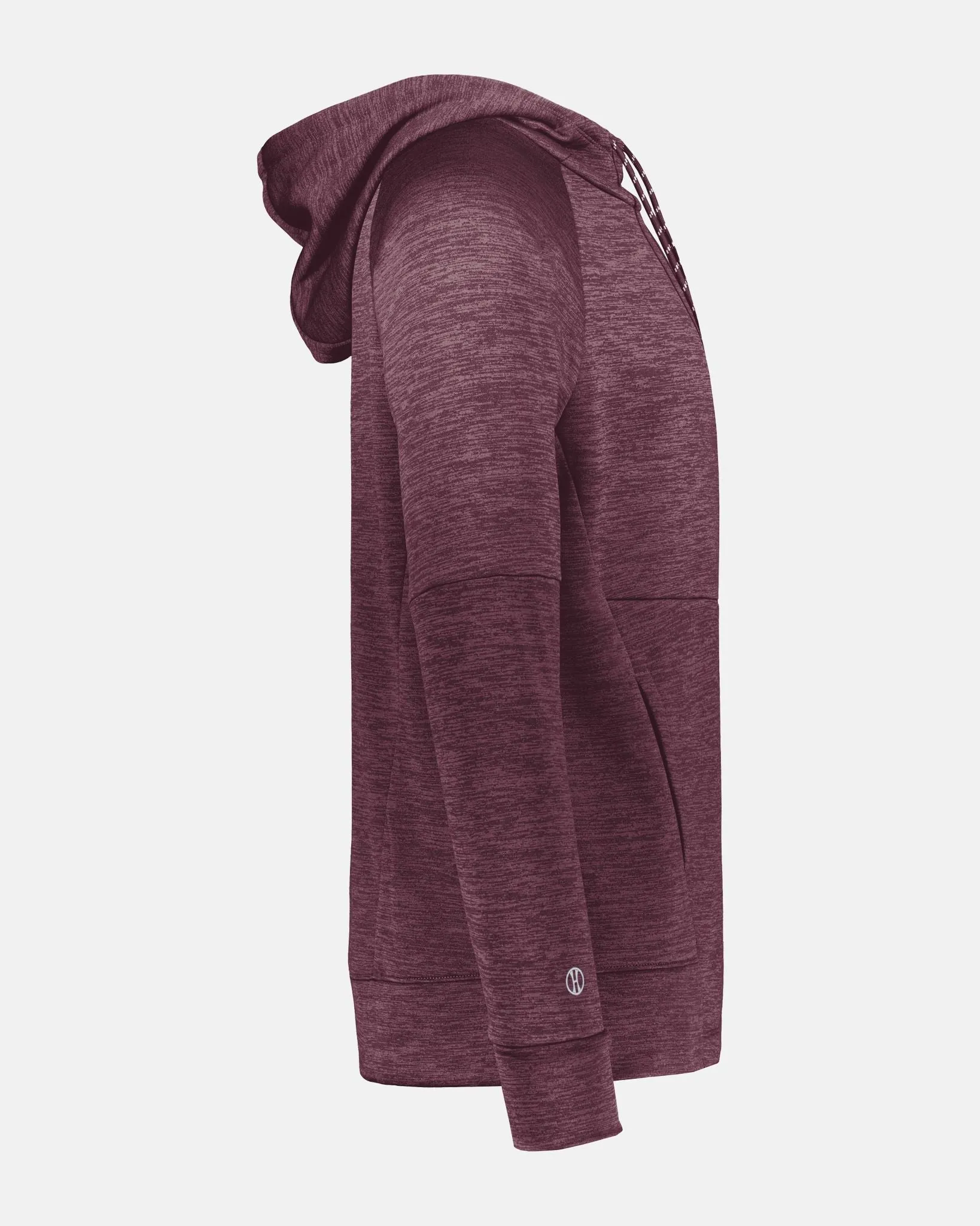 Holloway All-Pro Performance Fleece Hoodie, heather maroon-rot