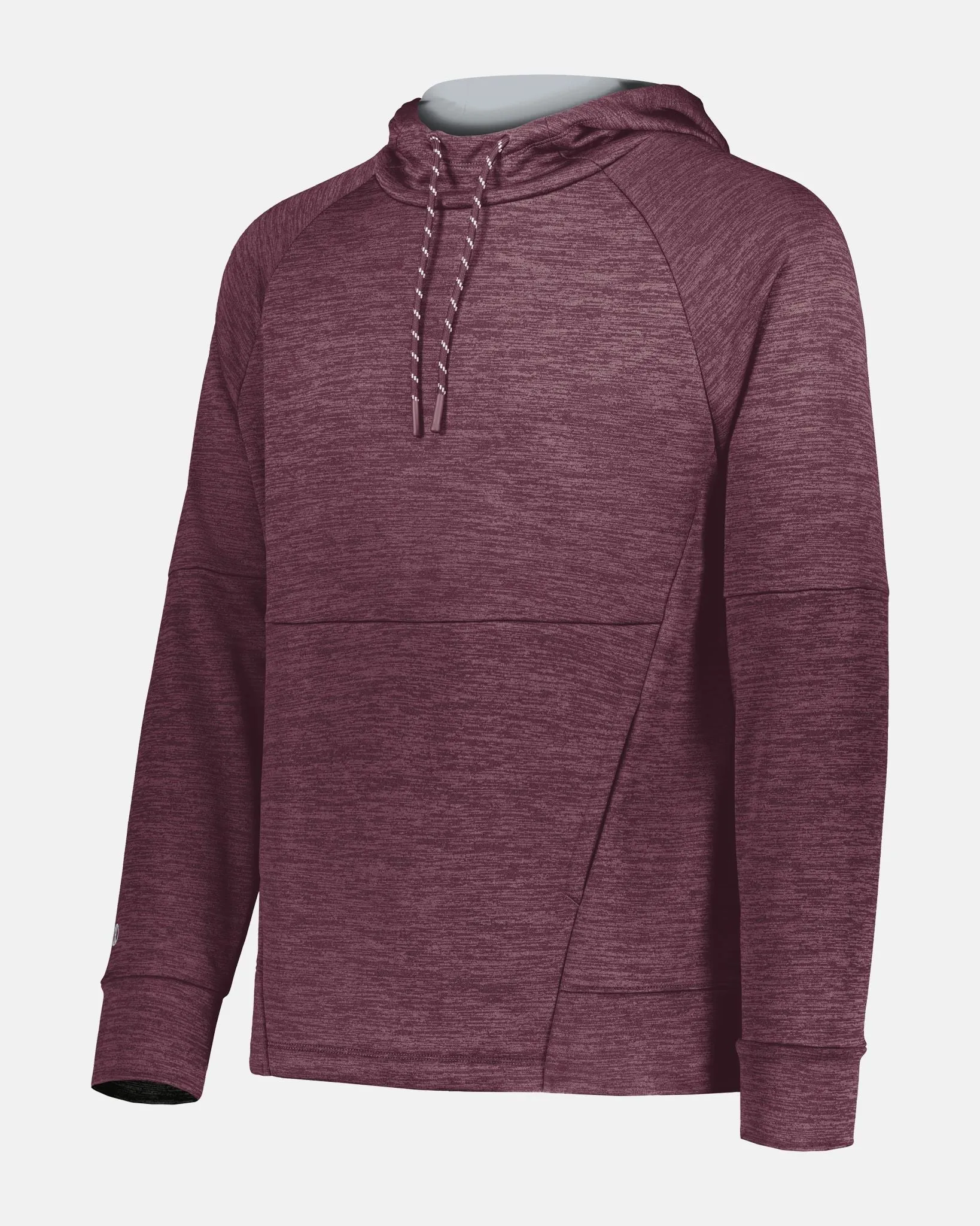 Holloway All-Pro Performance Fleece Hoodie, heather maroon-rot