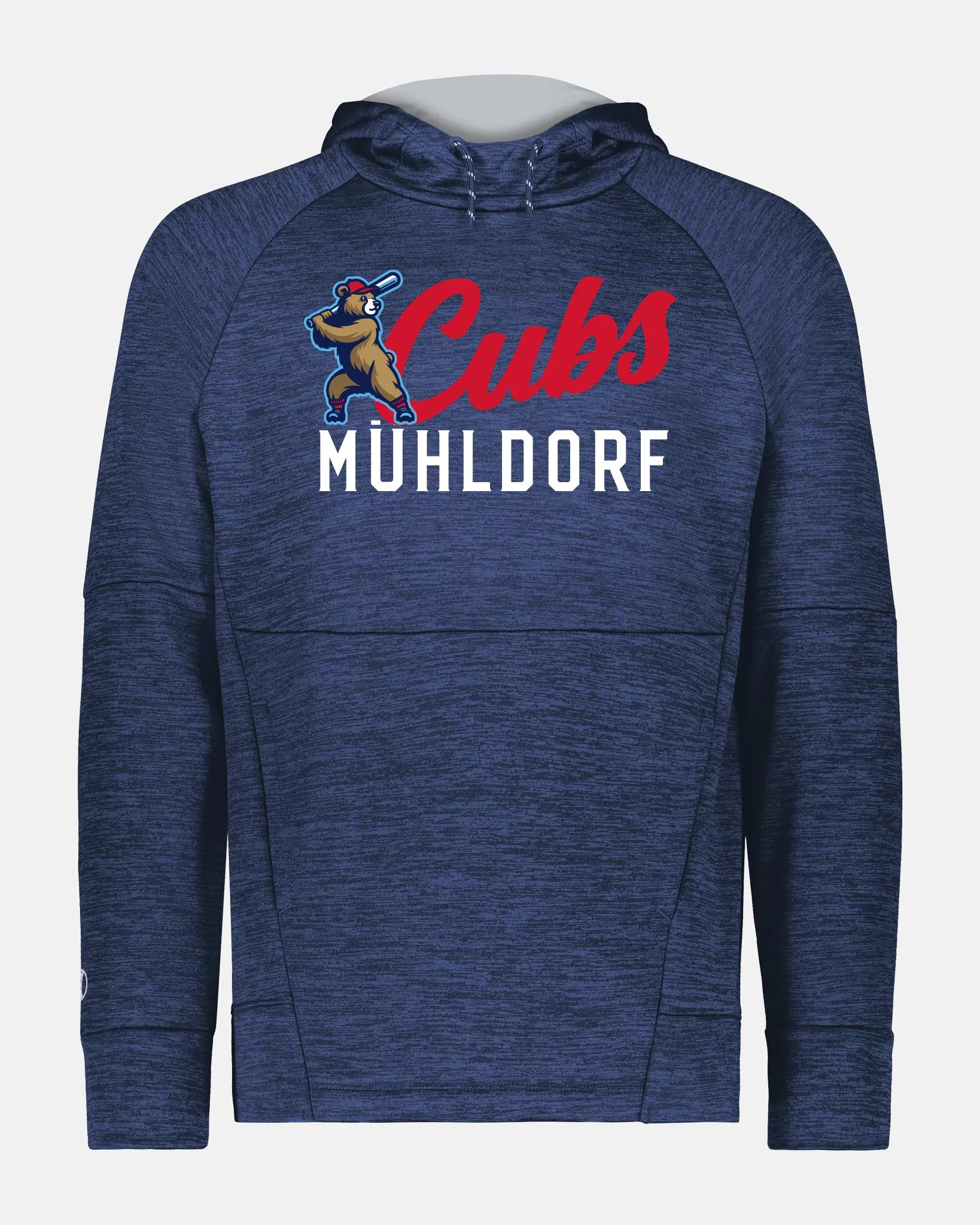 Holloway All-Pro Performance Fleece Hoodie "Mühldorf Cubs", heather navy blau
