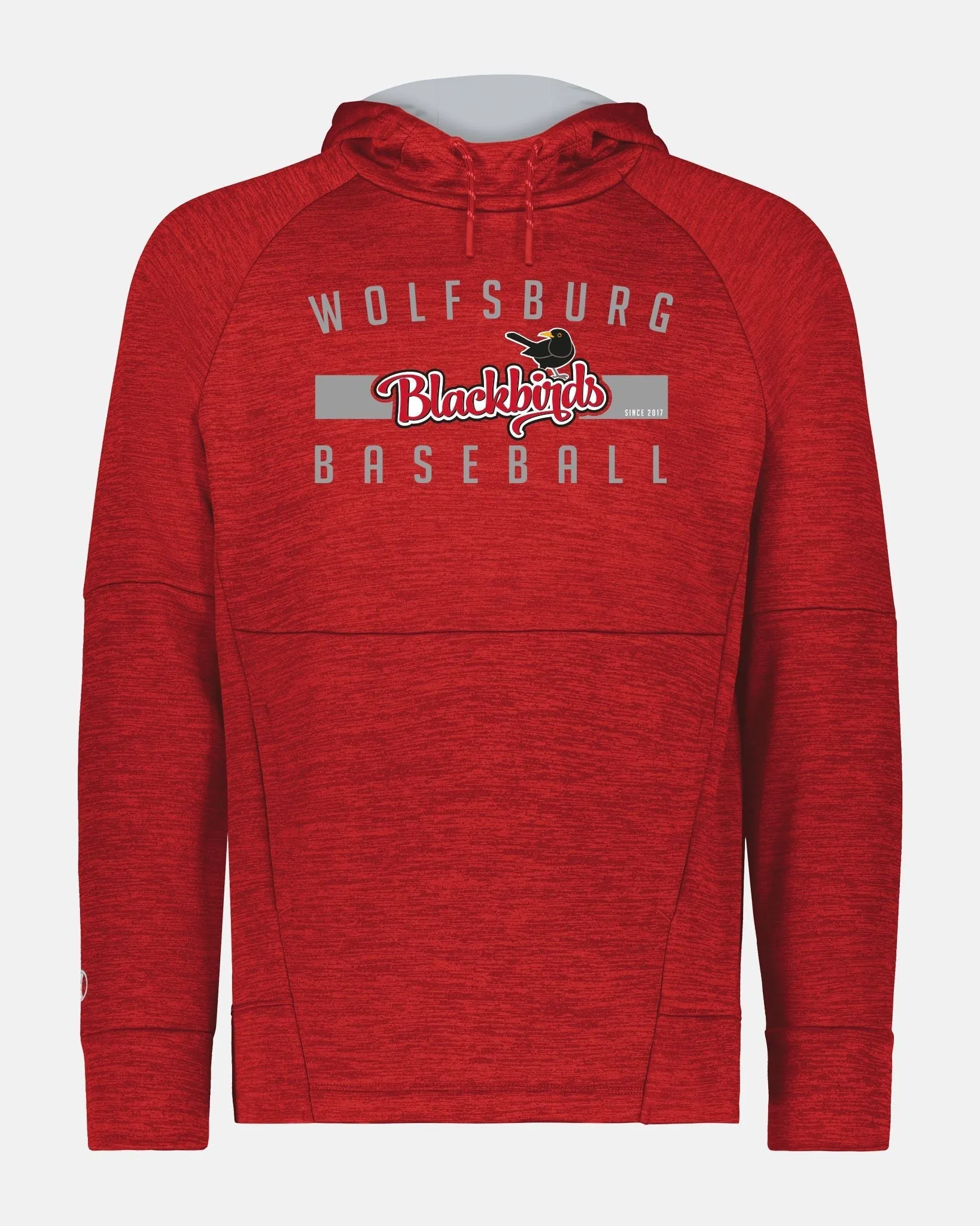 Holloway All-Pro Performance Fleece Hoodie "Wolfsburg Blackbirds", Script, heather rot