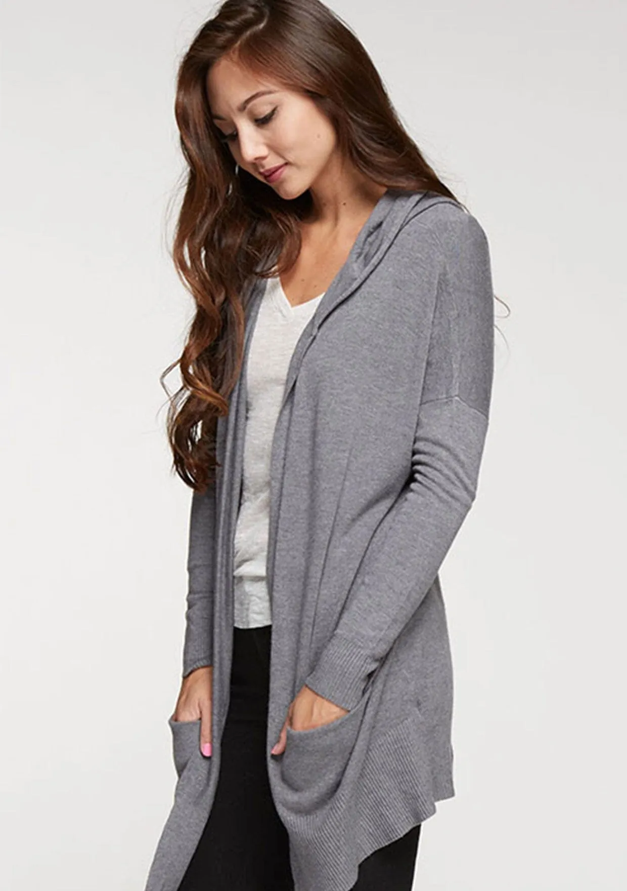 Hooded Two Pocket Cardigan