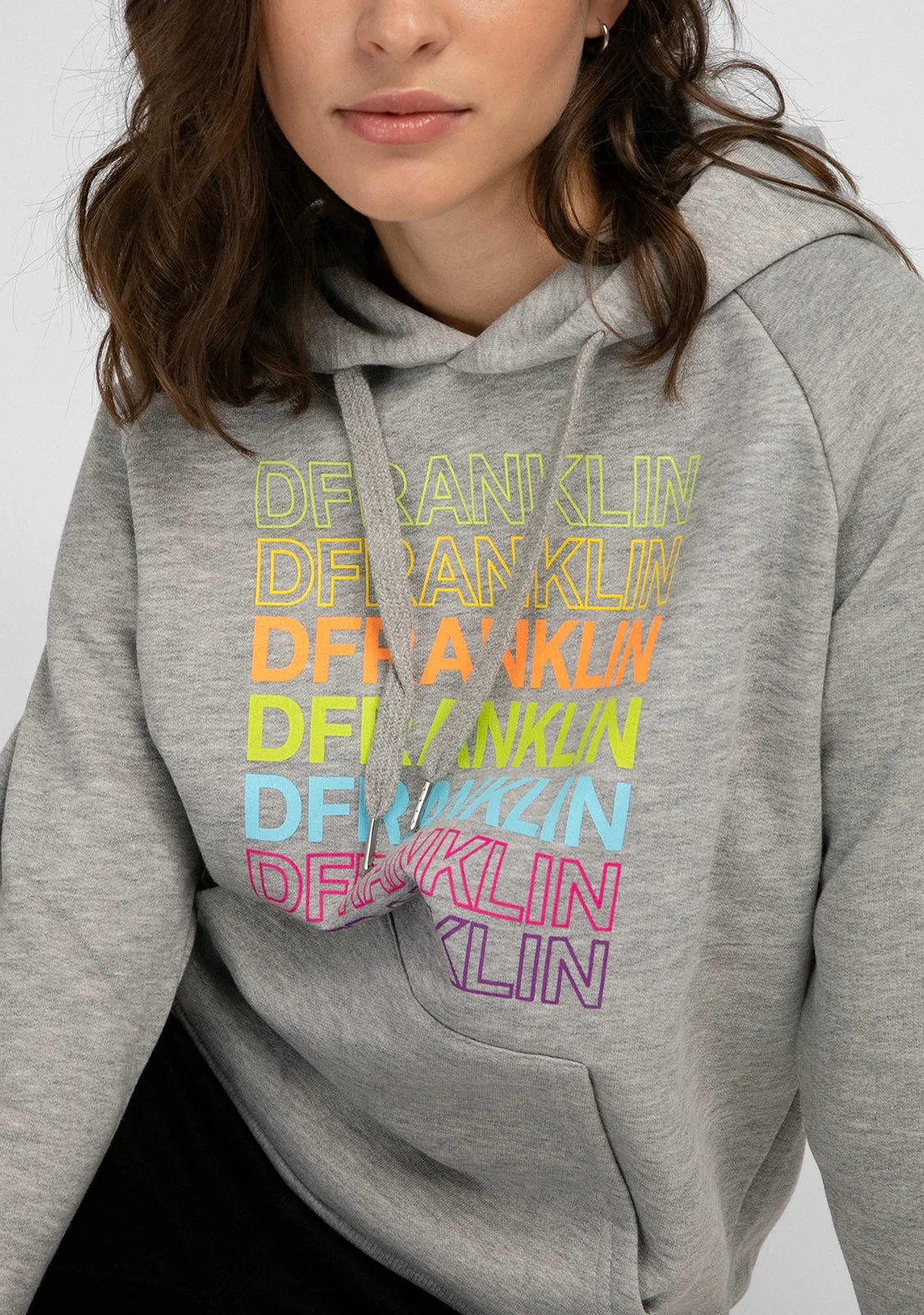 Hoodie Rainbow Female Grey