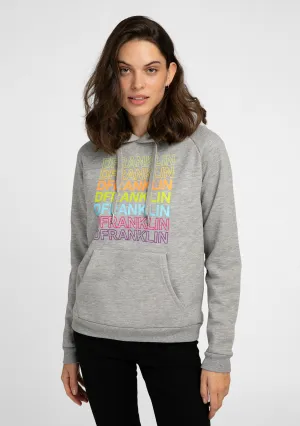 Hoodie Rainbow Female Grey