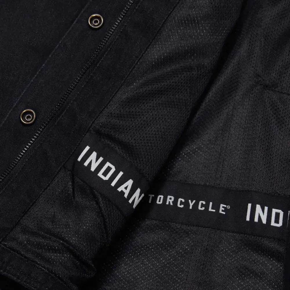 Indian Motorcycle  Womens Alex Denim Jacket Warm Comfortable Durable Fabric Black