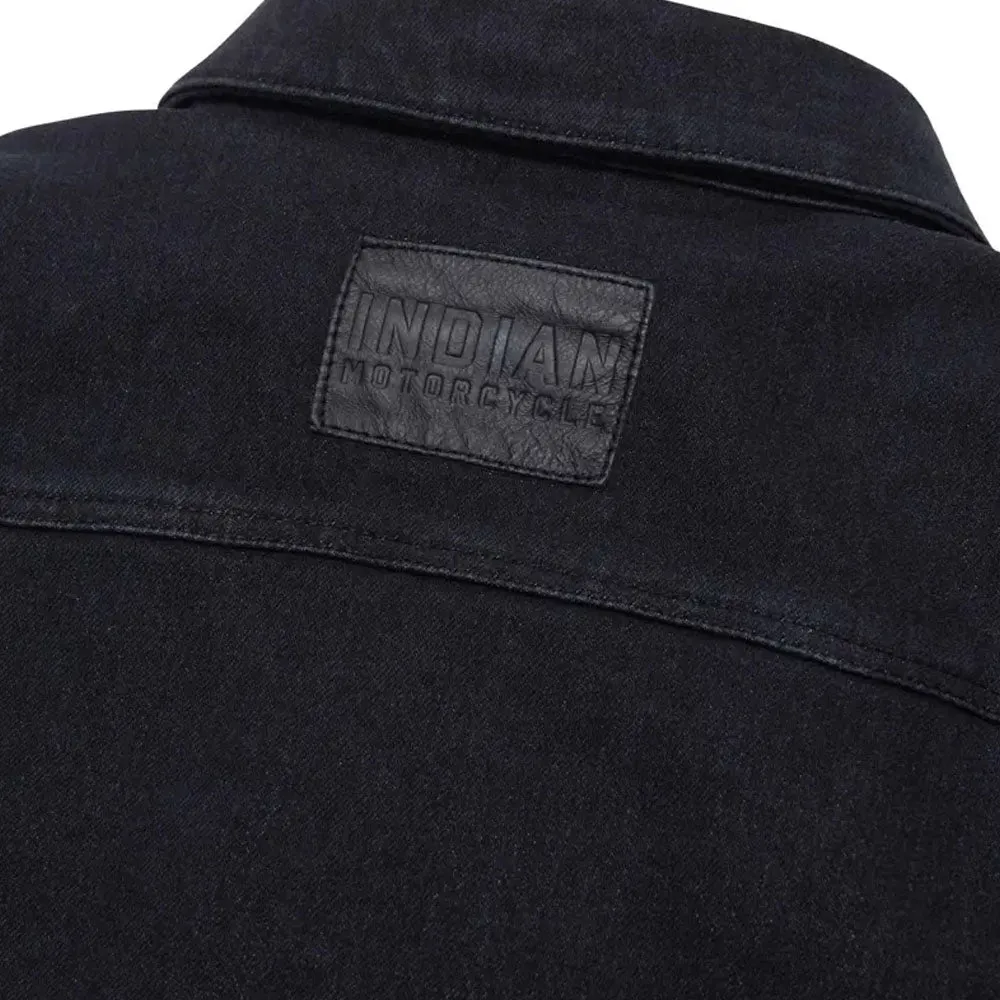 Indian Motorcycle  Womens Alex Denim Jacket Warm Comfortable Durable Fabric Black