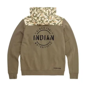Indian Motorcycle  Womens Stencil Block Icon Hoodie Warm Comfortable Casual Khaki