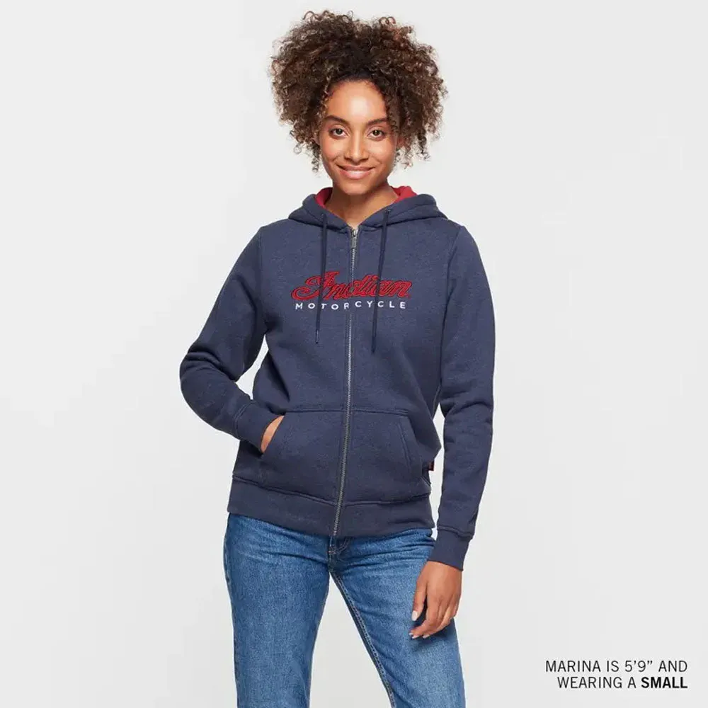 Indian Motorcycle  Womens USA Flag Hoodie Warm Soft Comfortable Casual Navy