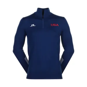 J.Lindeberg Golf x USA Nathaniel Olympic Half Zip Sweater