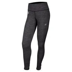 Klim  Womens Solstice Pants 2.0 Base Layer Moisture Wicking Warm Black Heather