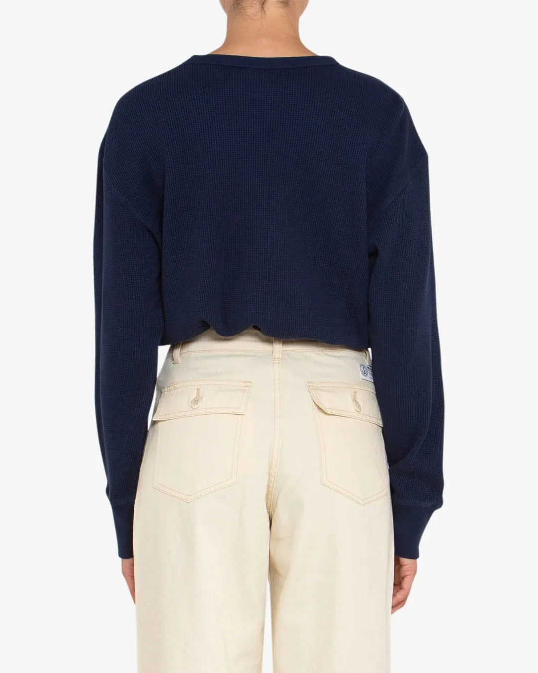 Loni Waffle Knit - Navy